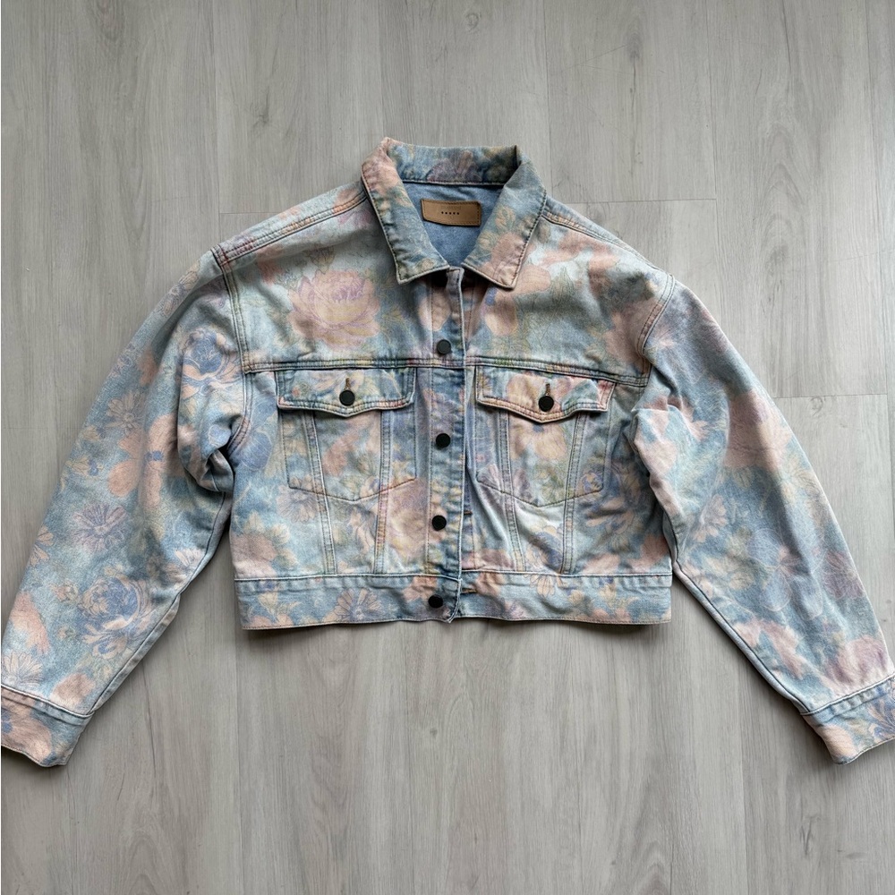 BLANKNYC Floral Trucker Jacket